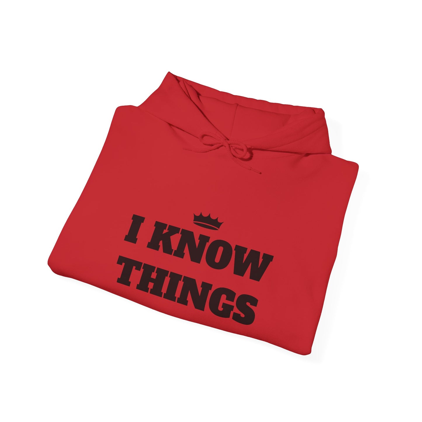 I KNOW THINGS Hoodie - Unisex Heavy Blend Sweatshirt for Everyday Wear