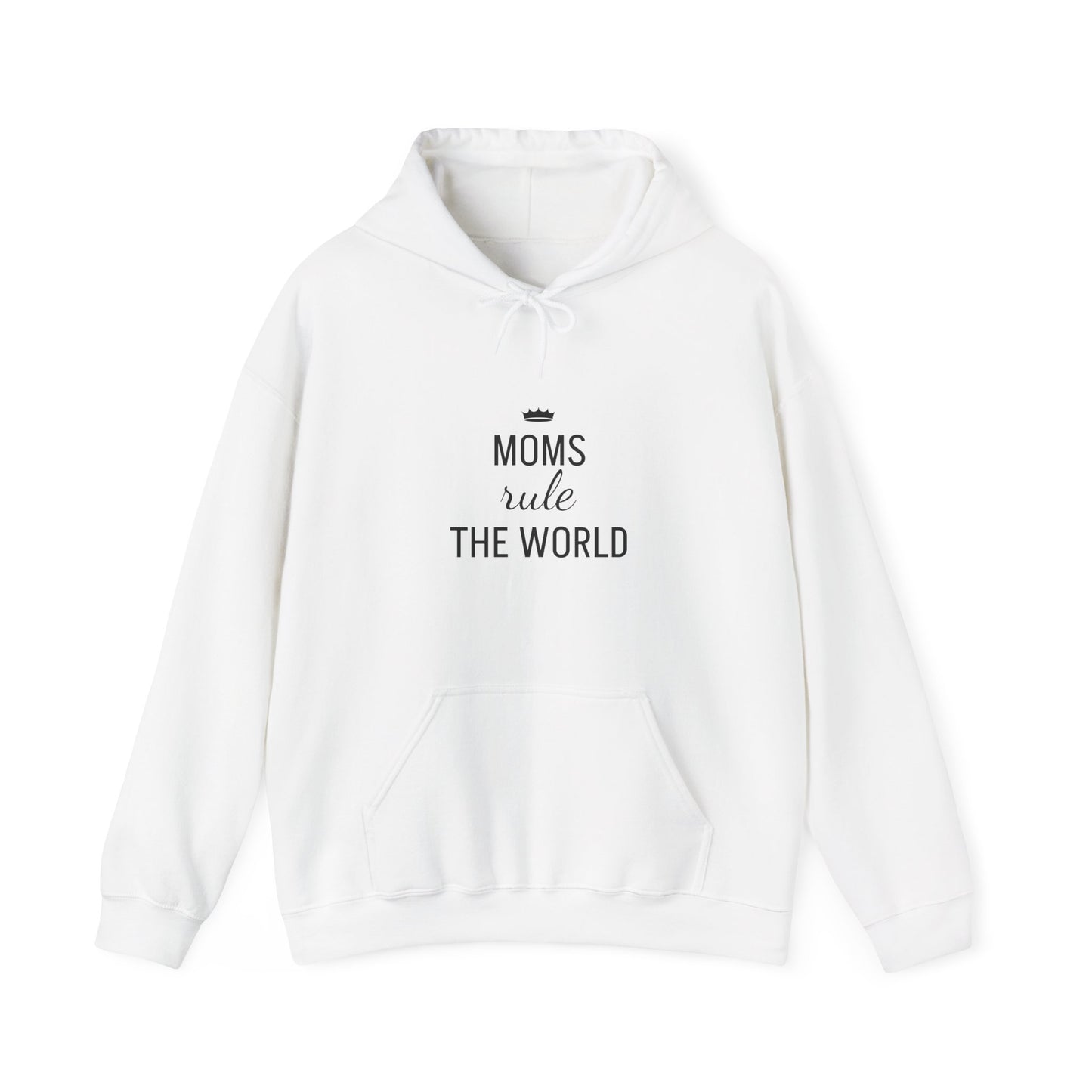 MOMS RULE THE WORLD Unisex Heavy Blend Hooded Sweatshirt for Everyday Comfort