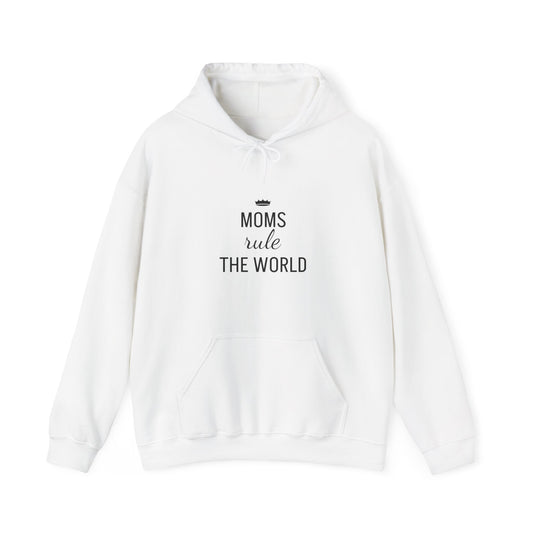 MOMS RULE THE WORLD Unisex Heavy Blend Hooded Sweatshirt for Everyday Comfort