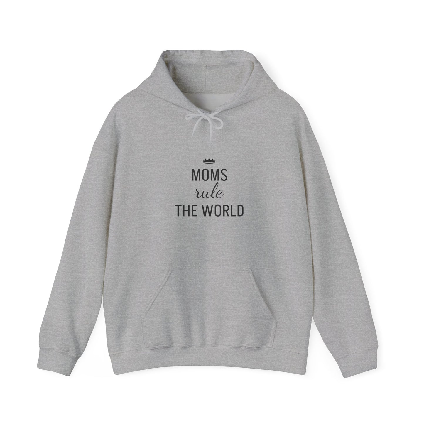 MOMS RULE THE WORLD Unisex Heavy Blend Hooded Sweatshirt for Everyday Comfort