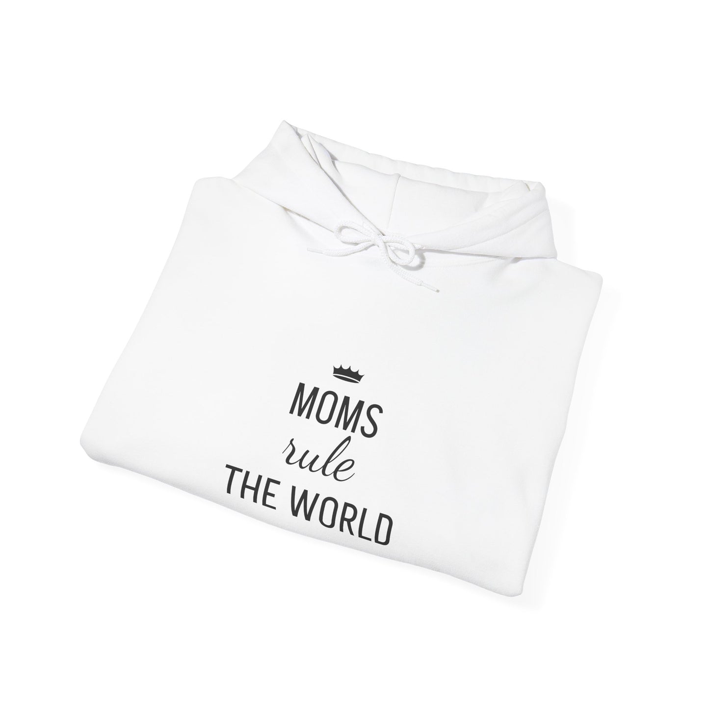 MOMS RULE THE WORLD Unisex Heavy Blend Hooded Sweatshirt for Everyday Comfort