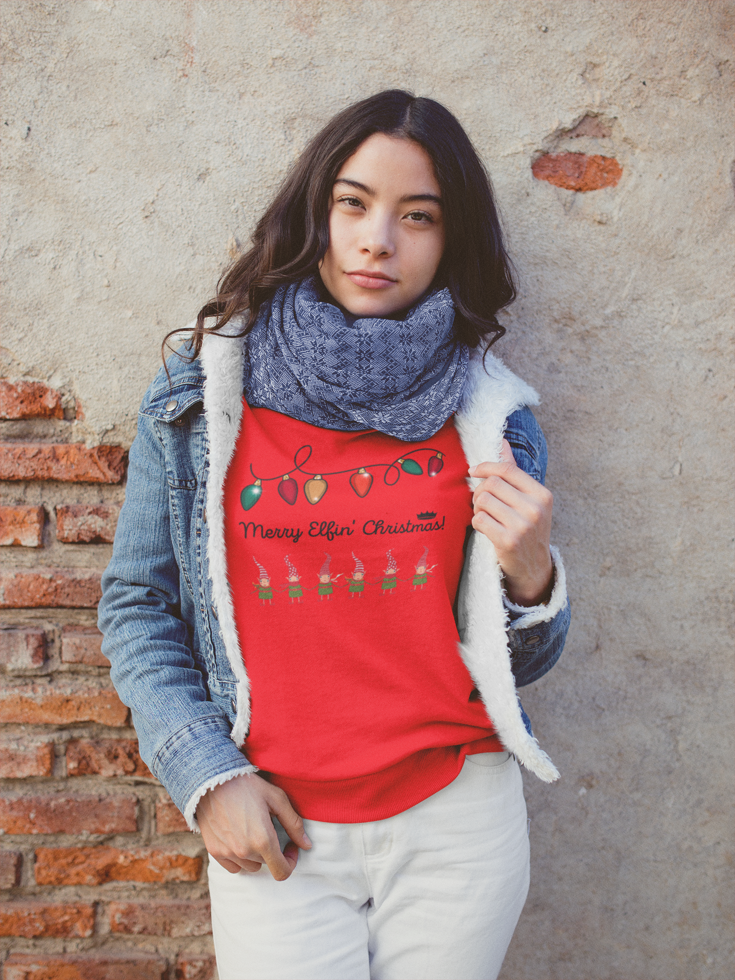 MERRY ELFIN' CHRISTMAS Unisex Heavy Blend™ Crewneck Sweatshirt