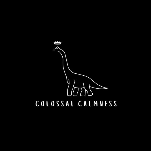 COLOSSAL CALMNESS Unisex Heavy Blend Crewneck Sweatshirt, Diplodocus dinosaur print
